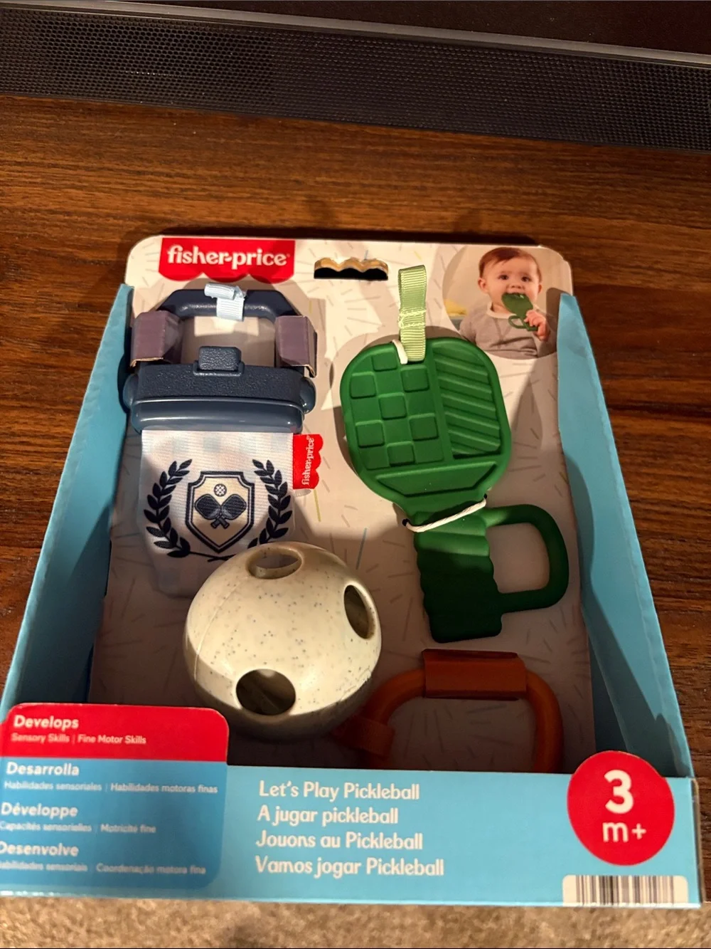 Fisher-Price Green & Navy Baby Pickleball Toy Set